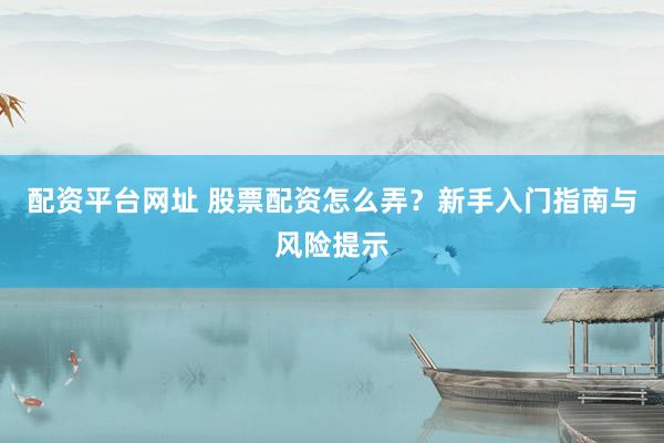 配资平台网址 股票配资怎么弄？新手入门指南与风险提示